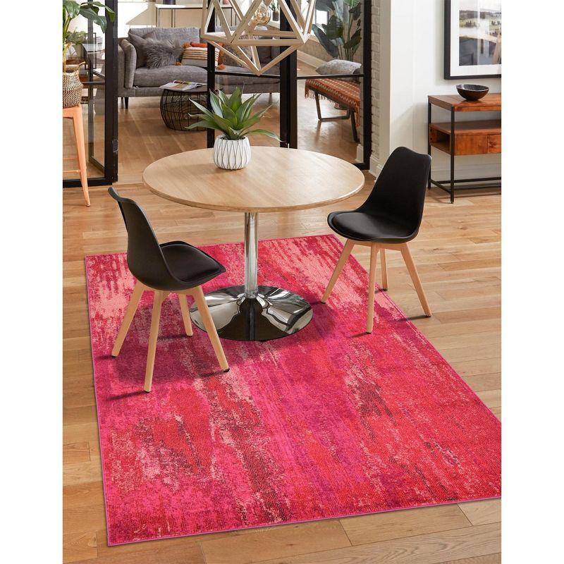 Unique Loom 5' 1 x 8' 0 Jardin Lilly Pink Area Rug