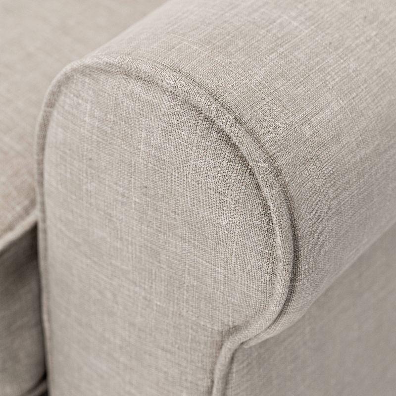 Serta Copenhagen 61" Rolled Arm Sofa, Easy Care Fabric, Soft Pillow Back, Pocket Coil Seat Cushions