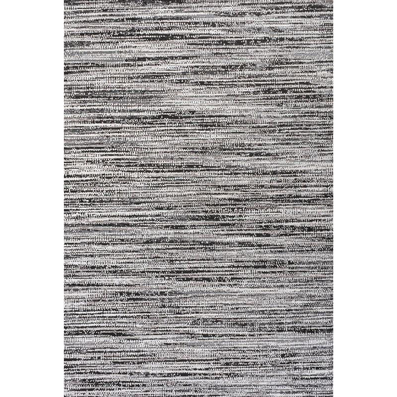 JONATHAN Y Loom Modern Strie'  Black/Gray 8 ft. x 10 ft. Area Rug