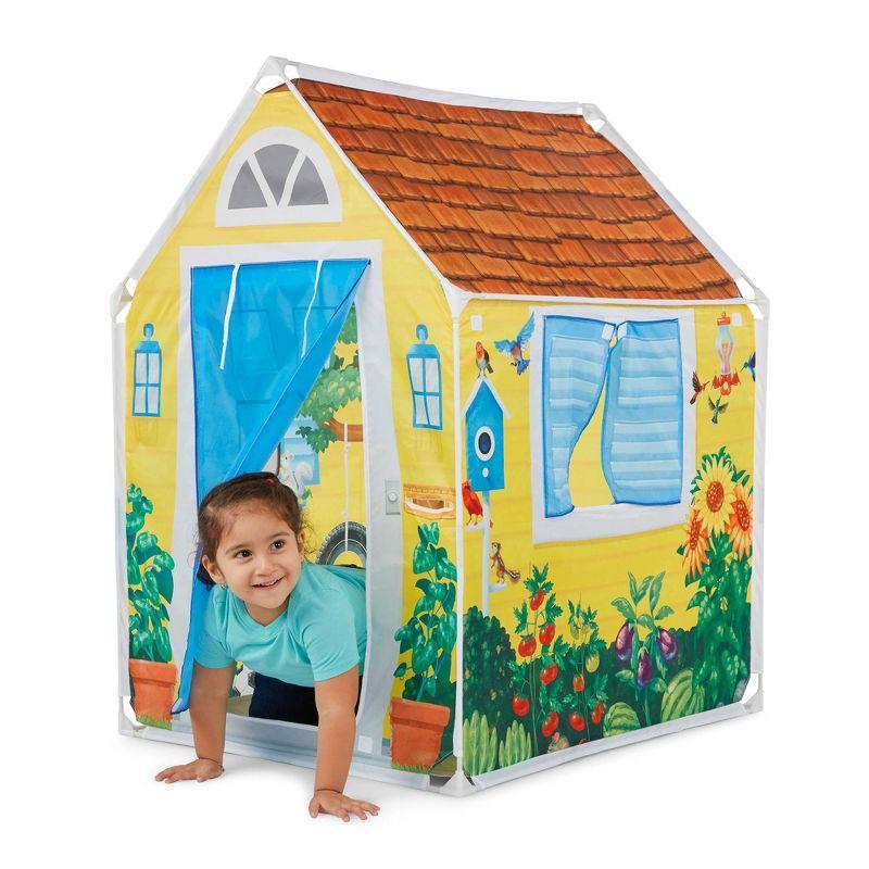 Cozy Cottage Fabric Play Tent with Storage Tote