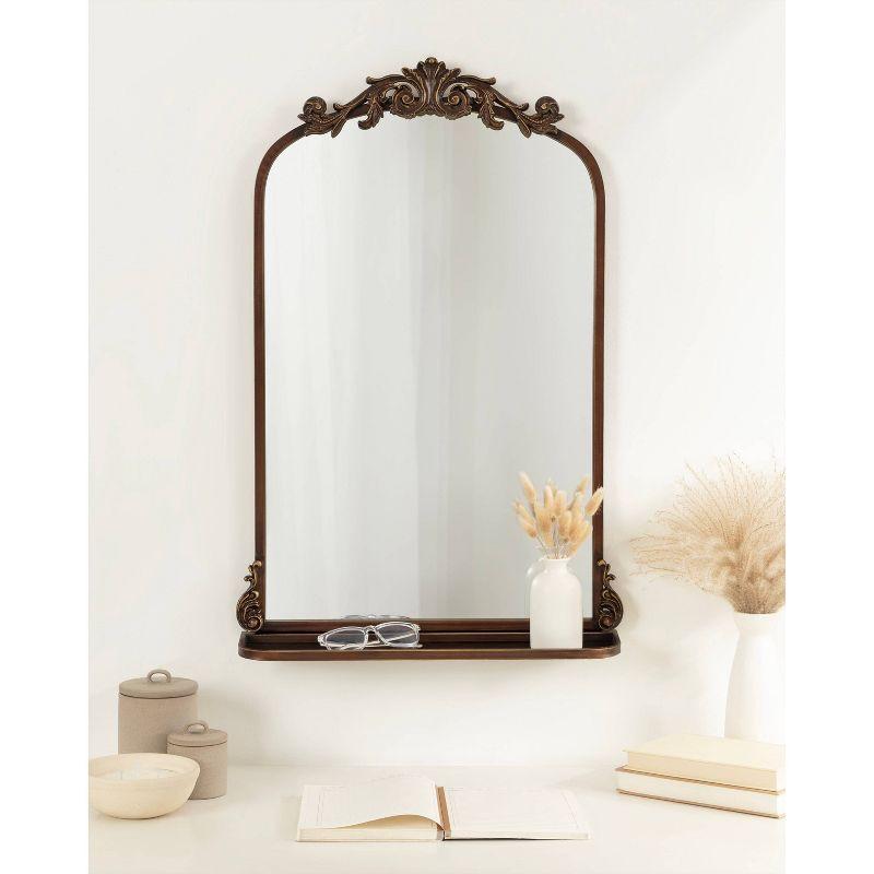 Kate & Laurel All Things Decor Arendahl Traditional Vintage Arch Mirror with Shelf