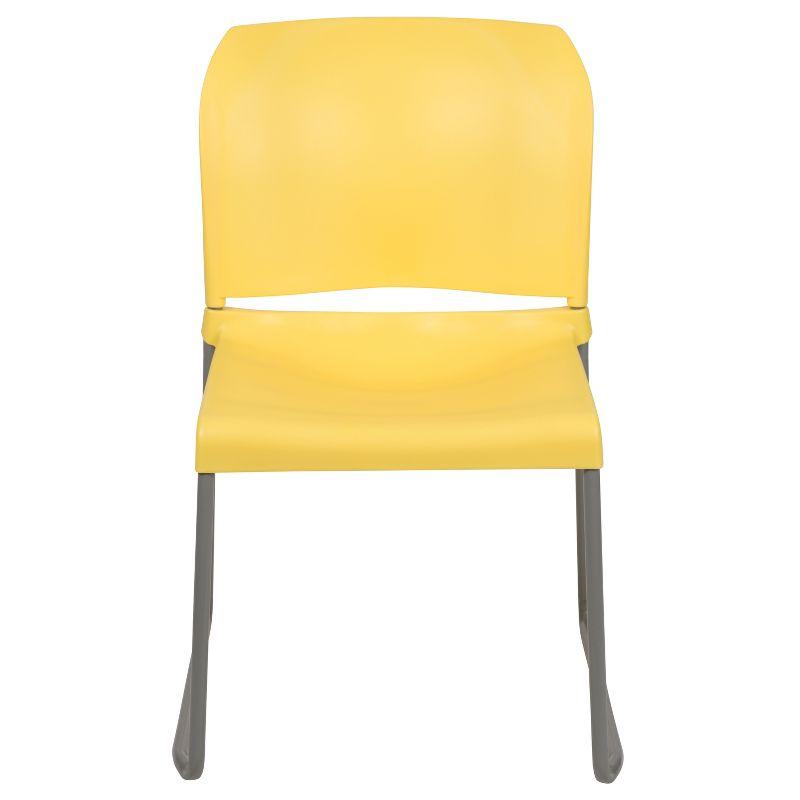 Flash Furniture HERCULES Series 880 lb. Capacity Full Back Contoured Stack Chair with Powder Coated Sled Base