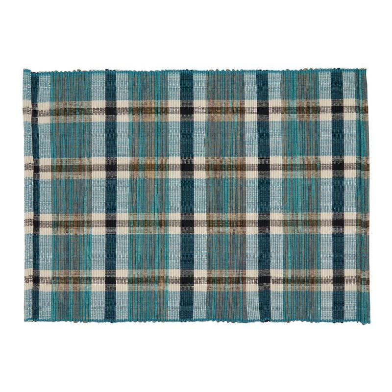 Saro Lifestyle Plaid Woven Water Hyacinth Placemat (Set of 4)