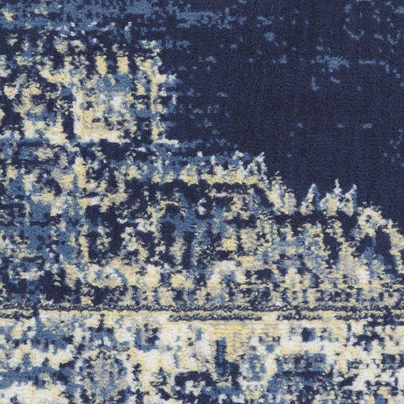 Charlton Home® Golter Grafix 5'3" X 7'3" Navy Blue Vintage Indoor Rug