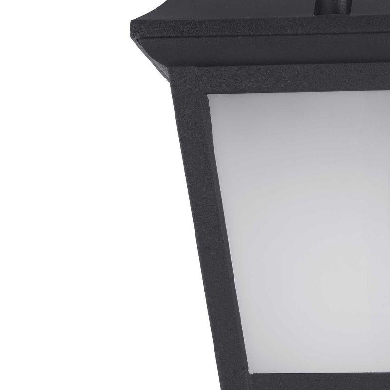 Progress Lighting, Crawford, 1-Light, LED Wall Lantern, Black, Frosted Glass, Material: Glass, Finish Color: Black