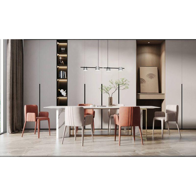 4-Light Altamira Linear Pendant Structured Black Finish with Matte Nickel Shade - EGLO: Contemporary Dining Room & Kitchen Hanging Fixture