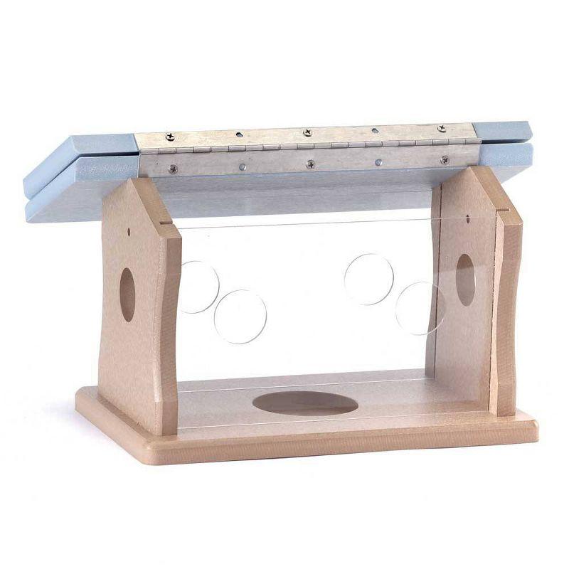 Birds Choice Bluebird Feeder in Taupe and Blue Recycled Plastic