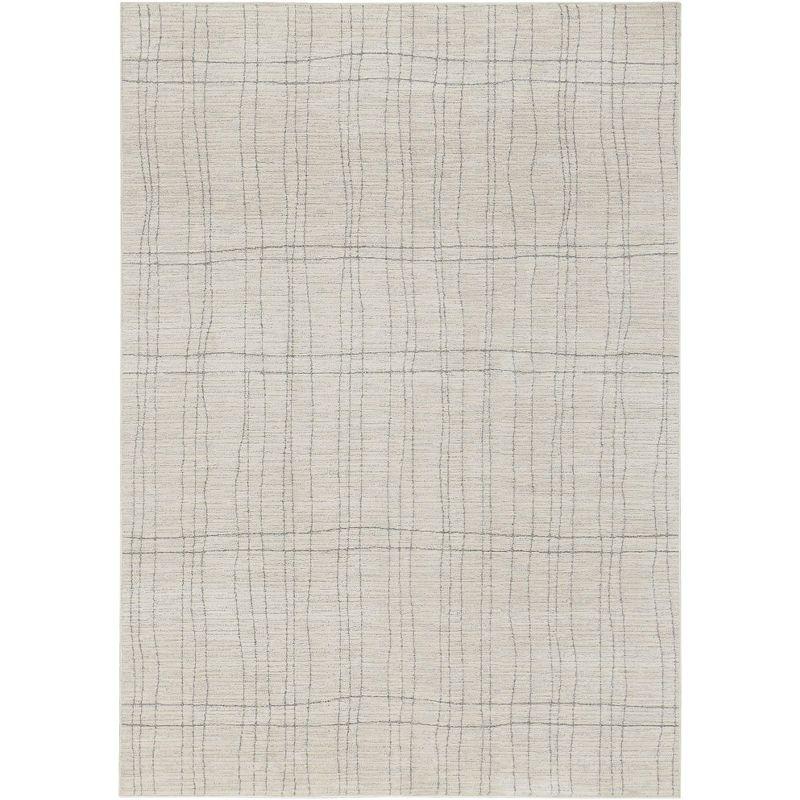 Nourison Santa Cruz Scandinavian Textured Indoor Rug Ivory Grey 3'11" x 5'11"