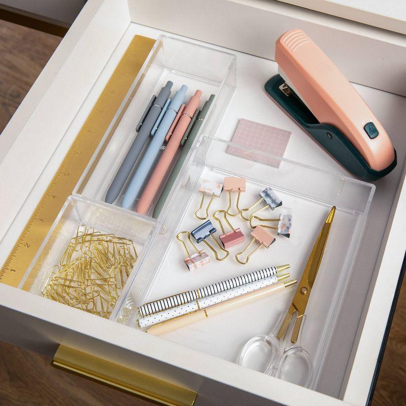 Martha Stewart Thomas Martha Stewart 3 Stack and Slide Plastic Tray Office Desktop Organizer Set