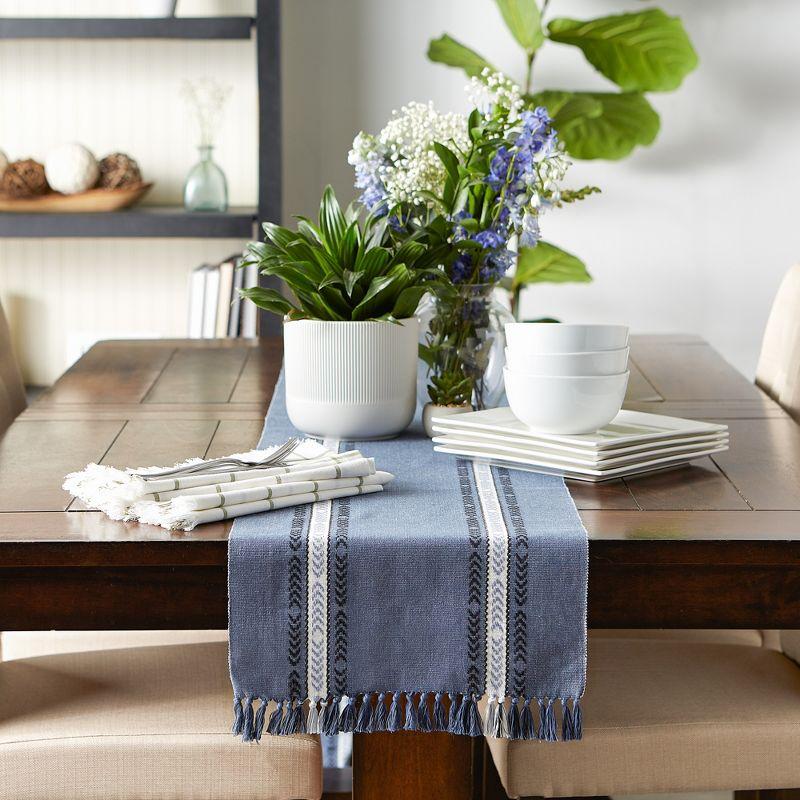 Union Rustic Aleahya Striped 100% Cotton Table Runner