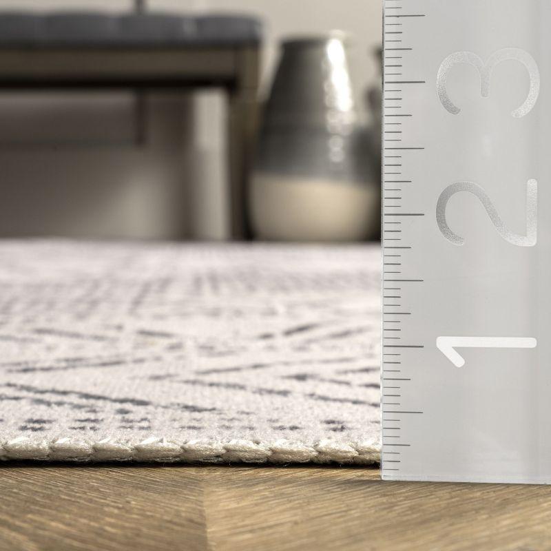 Nuloom Mia Medallion 2x12 Machine Washable Runner Indoor Area Rug for Living Room Bedroom Dining Room Entryway Hallway Kitchen, Light Grey/Ivory