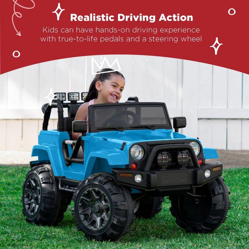 Best Choice Products 12V Kids Ride On Truck Car w/ Remote Control, Spring Suspension, Bluetooth, LED Lights