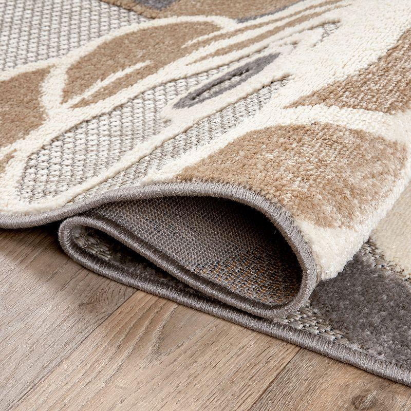 World Rug Gallery Modern Floral Indoor/Outdoor Area Rug