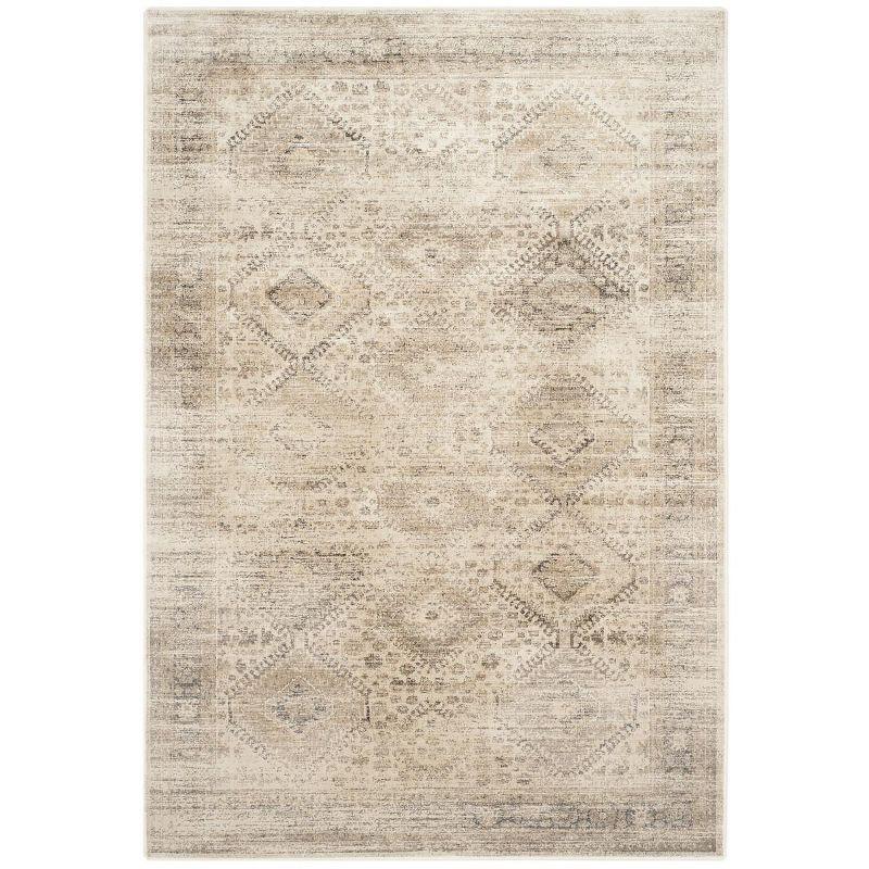 Vintage VTG118 Power Loomed Indoor Skid-Resistant Area Rug - Stone - 4'x5'7" - Safavieh