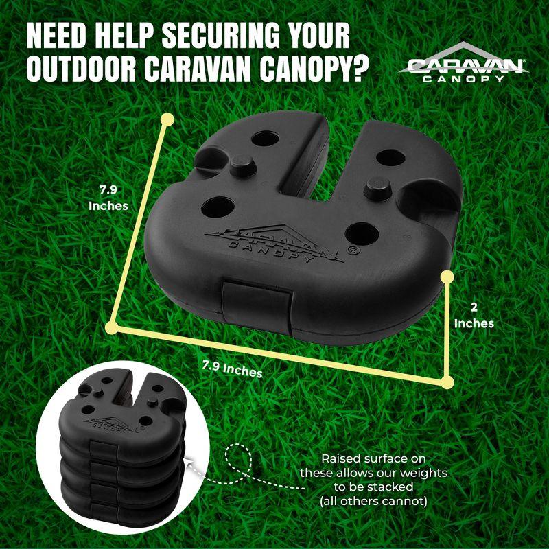 Caravan Canopy Caravan Canopy Black Plastic Weight for Canopy (Set of 4)