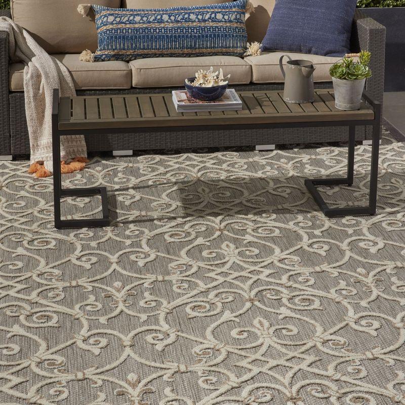 Nourison Aloha Contemporary Scroll Outdoor Rug