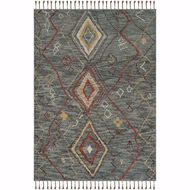 Kenya KNY544 Hand Knotted Area Rug - Grey/Multi - 6'x9' - Safavieh