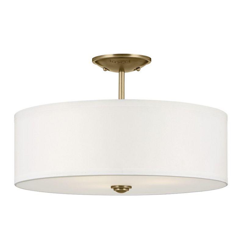 Kichler Lighting Shailene 3 - Light Semi-Flush Mount in  Natural Brass