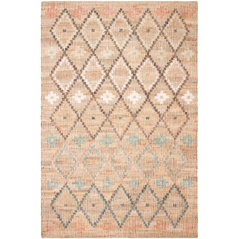 Kilim KLM753 Hand Loomed Area Rug - Natural/Blue - 5'x8' - Safavieh.