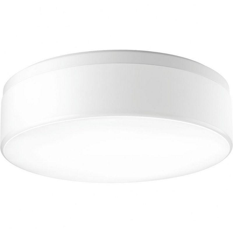 Progress Lighting Maier 1-Light LED Flush Mount, Brushed Nickel, Etched White Opal Acrylic, ENERGY STAR, Title 24