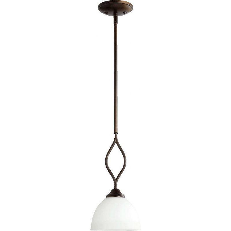 Brooks Oiled Bronze Glass Mini Pendant Light