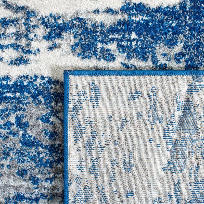 Evoke EVK272 Power Loomed Indoor Area Rug - Dark Blue/Grey - 6'7"x6'7" - Safavieh