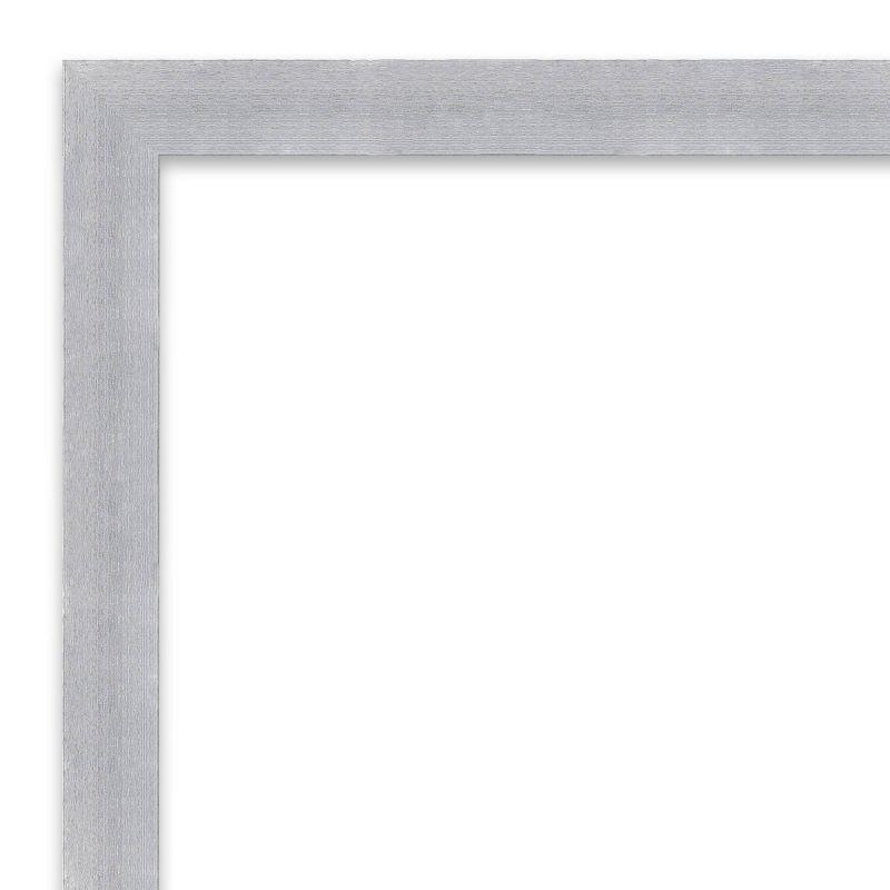 30" x 24" Grace Brushed Framed Bathroom Vanity Wall Mirror Nickel - Amanti Art: Modern Rectangle, No Assembly Required