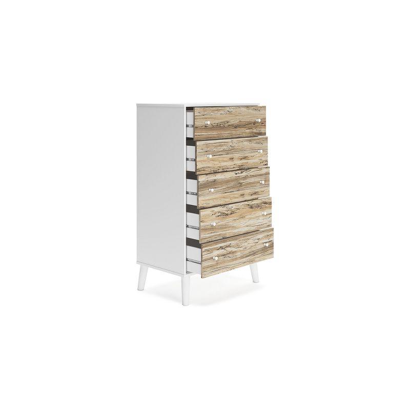 Signature Design by Ashley Contemporary Piperton Chest of Drawers, Two-tone Brown/White