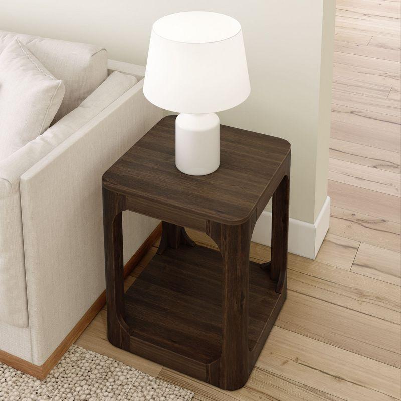 Plank+Beam Square Side Table with Shelf, Side Table for Living Room, End Table with Storage, 20"