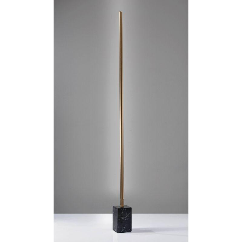 Felix 70'' Antique Brass LED Wall Washer with Marble Base