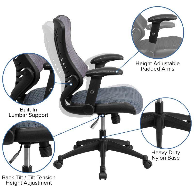 Flash Furniture High Back Designer Mesh Executive Swivel Ergonomic Office Chair with Adjustable Arms