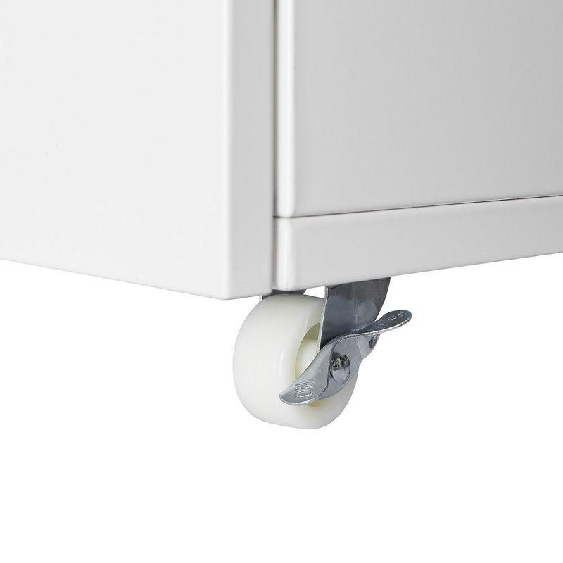 Office furniture Copier Cabinet White 2 door steel copier stand mobile pedestal file Printer Stand