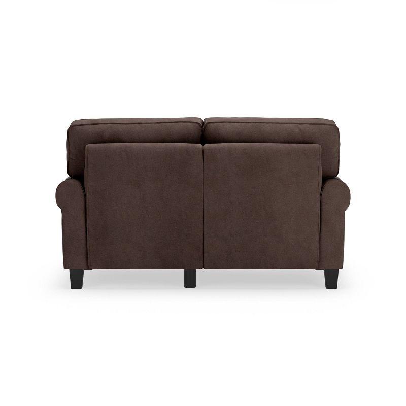 Serta Copenhagen 61" Rolled Arm Sofa, Easy Care Fabric, Soft Pillow Back, Pocket Coil Seat Cushions