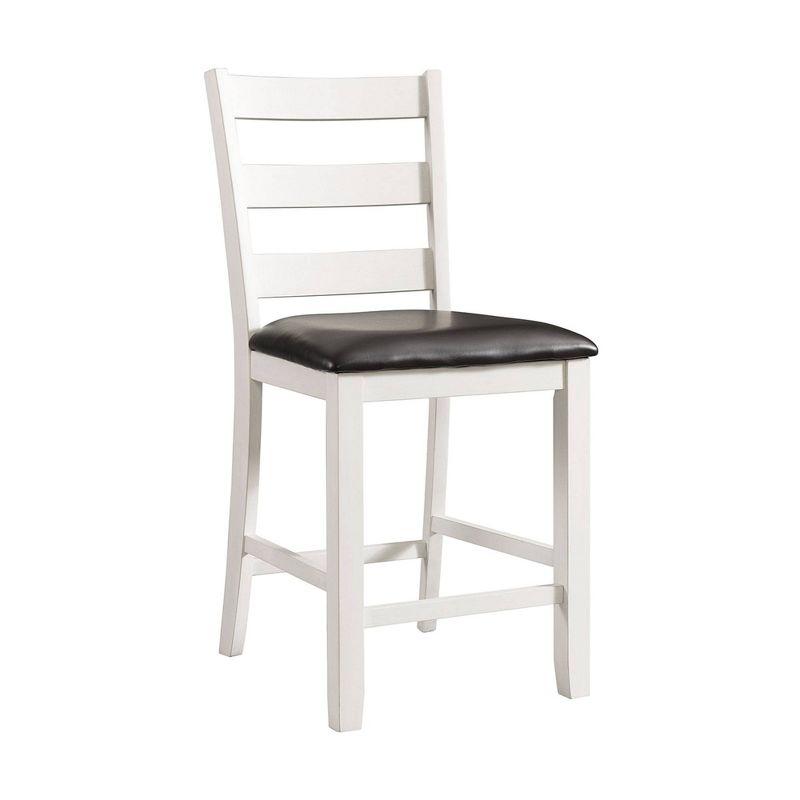 5pc Kona Counter Height Dining Set Brown - Picket House Furnishings: Modern Ladder Back Chairs, Wood Frame