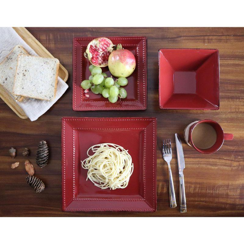 Lorren Home Trends 16 Piece Stoneware Dinnerware Set - Service for 4