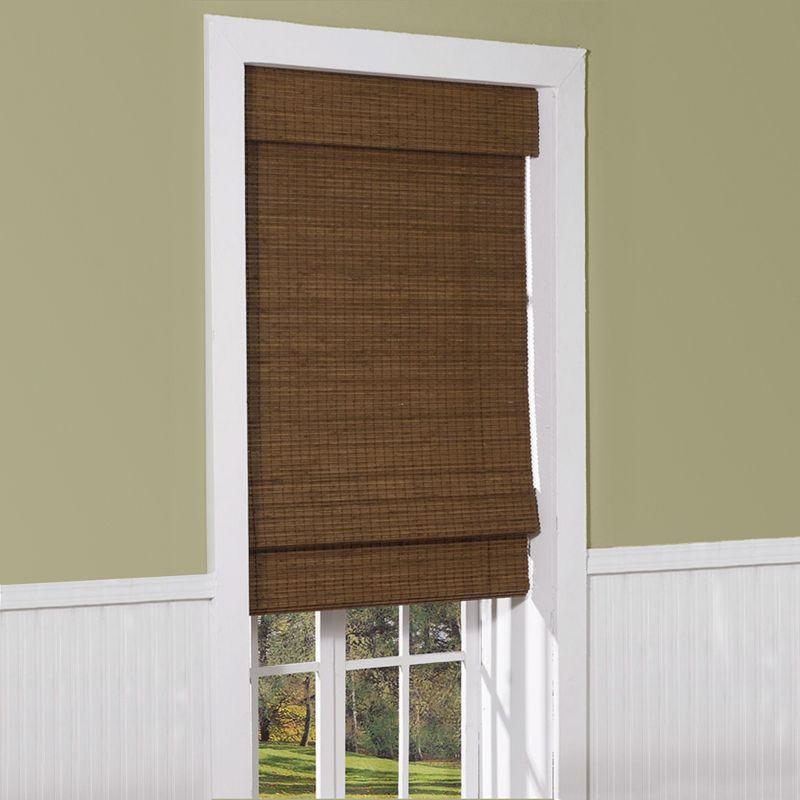 Cordless Maple Bamboo Blackout Roman Shade