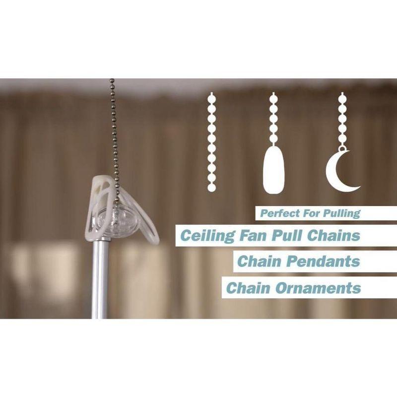 Jokari 3 Foot Telescoping Rod with Grabber to Easily Reach High Ceiling Fan Chains and Change Airflow Direction Effortlessly. No Ladder Needed.