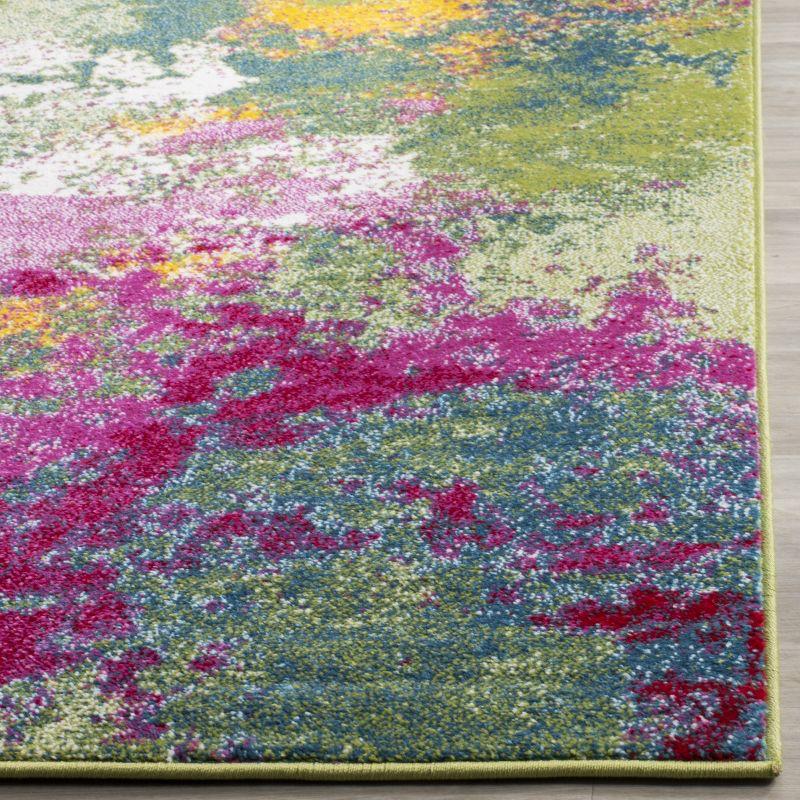 Watercolor WTC697 Power Loomed Indoor Area Rug - Green/Fuchsia - 5'3"x5'3" - Safavieh
