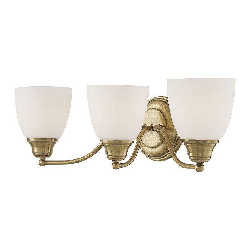 Livex Lighting Somerville 3 - Light Vanity in  Antique Brass