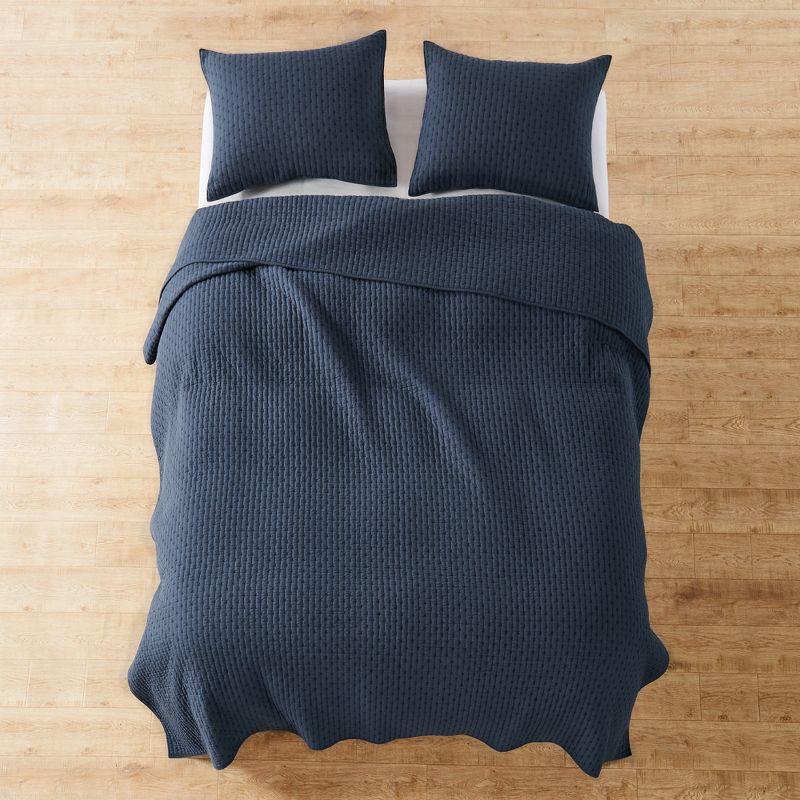 Cross Stitch Navy Full/Queen Quilt Set- Levtex Home