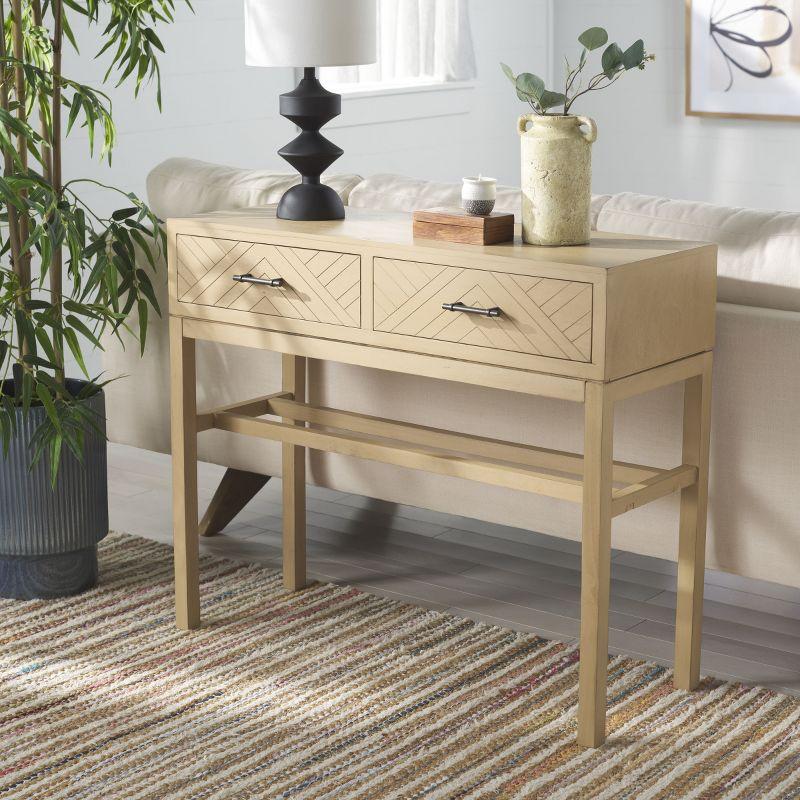 Ajana 2 Drawer Console Table - CNS5709E - Beige - Safavieh