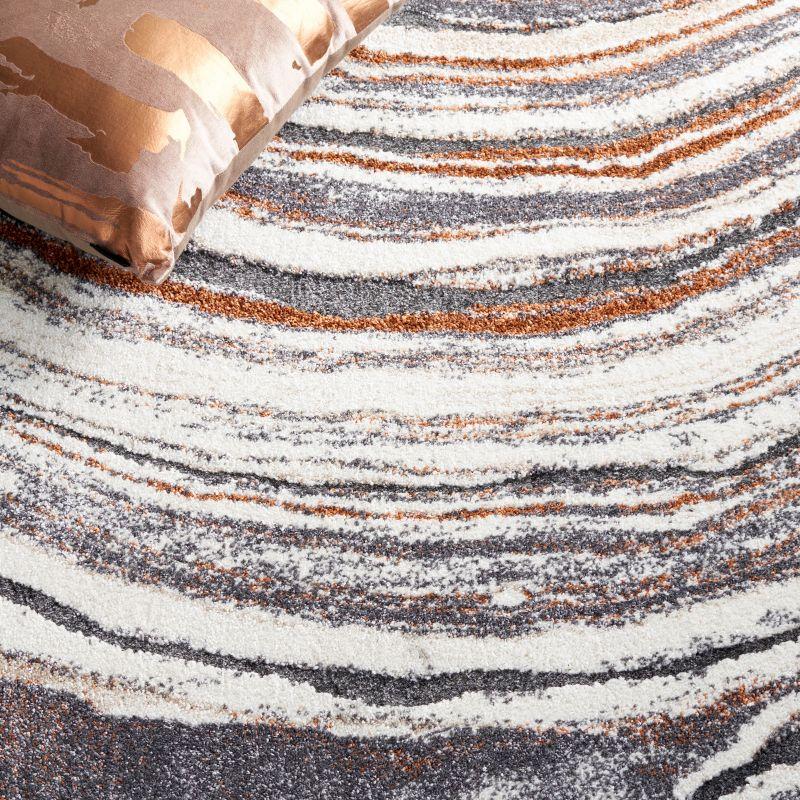 Cyrus Shag CYR134 Power Loomed Area Rug - Gray/Rust - 3'x5' - Safavieh.