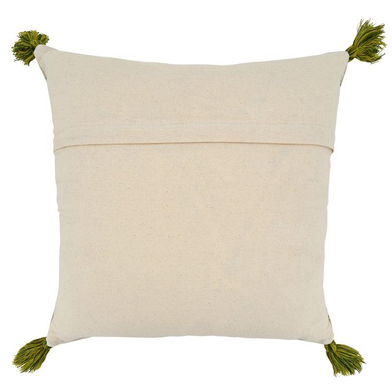 Saro Blossom Collection Floral Cotton Pillow Cover