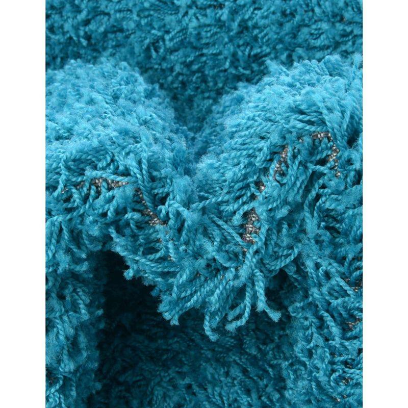 Unique Loom 8' 0 x 10' 0 Solid Shag Turquoise Area Rug
