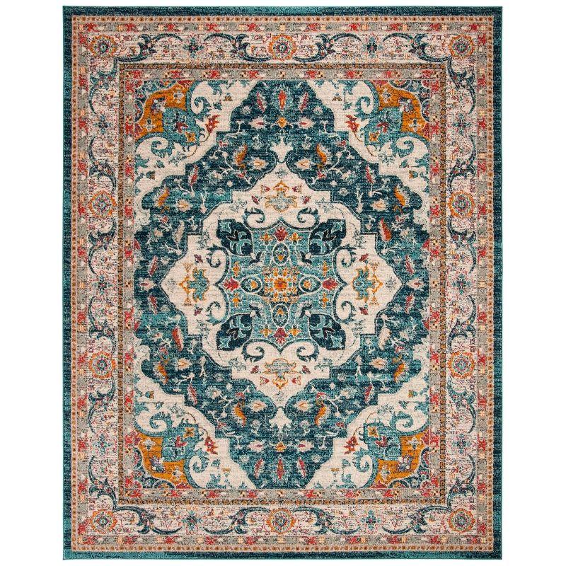 Phoenix PHX154 Power Loomed Indoor Area Rug - 8'x10' - Ivory/Blue - Safavieh