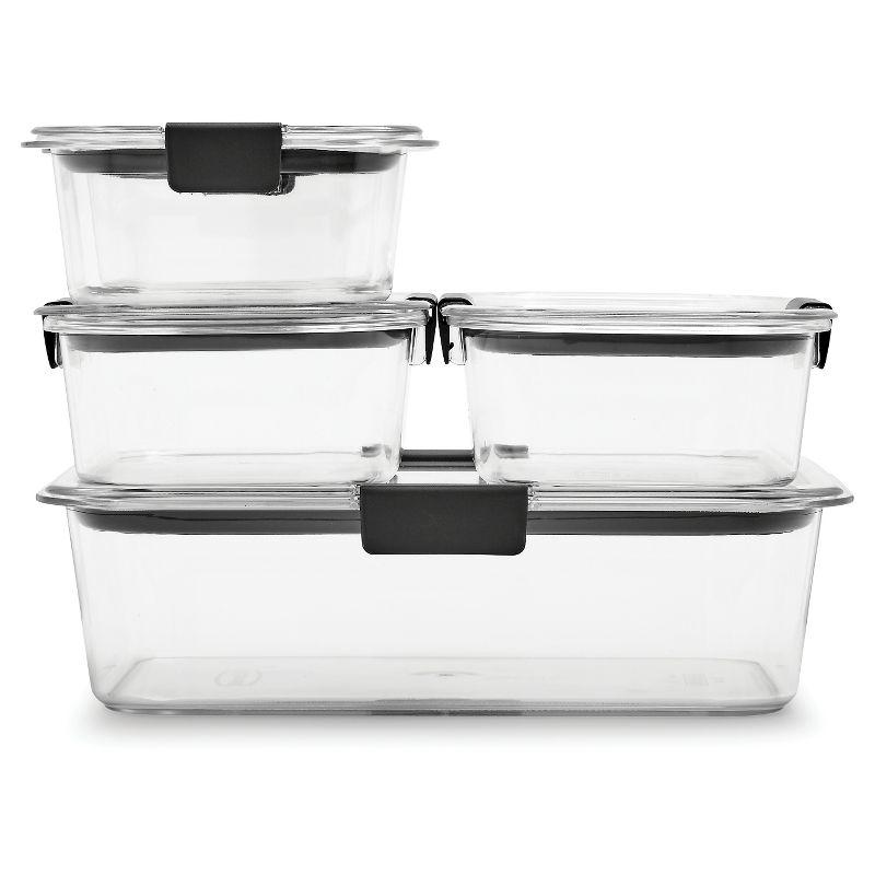 Rubbermaid 10pc Brilliance Leak Proof Food Storage Containers with Airtight Lids: BPA-Free, Microwave & Freezer Safe