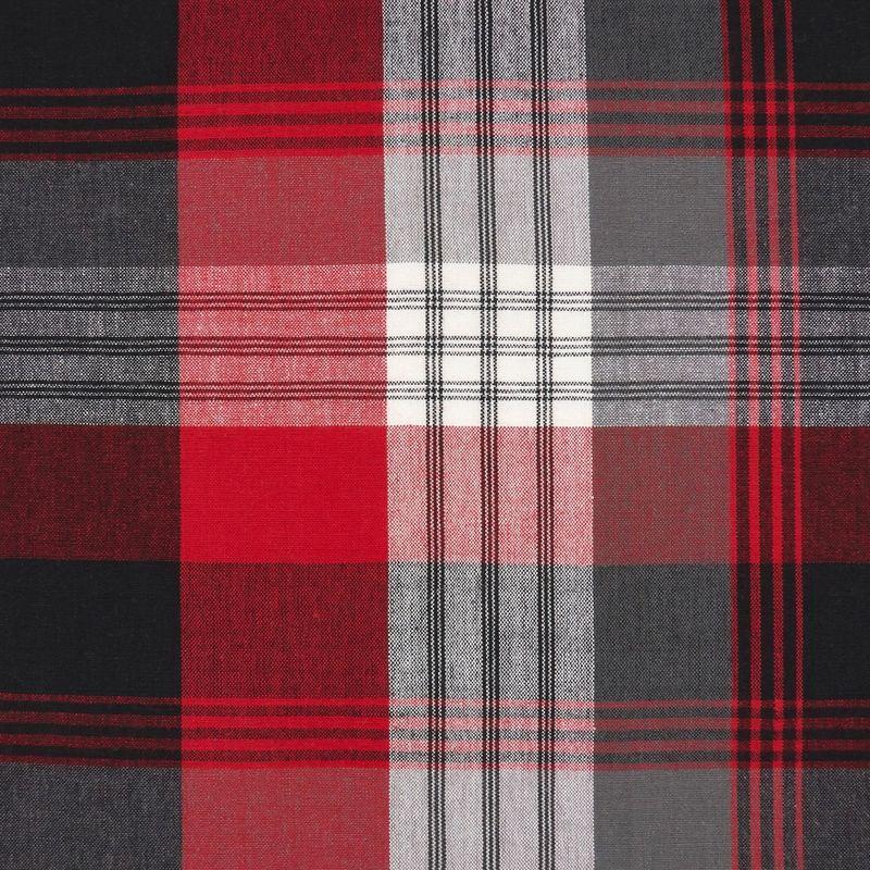 Saro Lifestyle Saro Lifestyle Cotton Plaid Runner, Red, 16"x72"