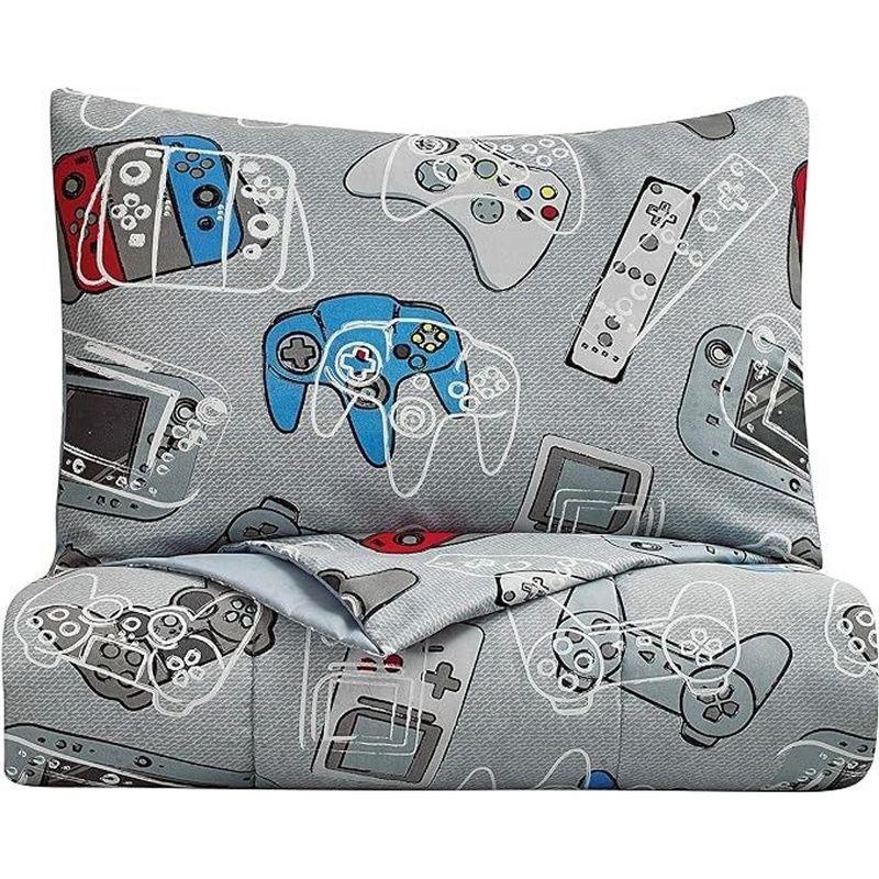 Tadpoles Gamer Comforter Sheet Set | Game Controllers Print - 100% Softly Brushed Microfiber Polyester