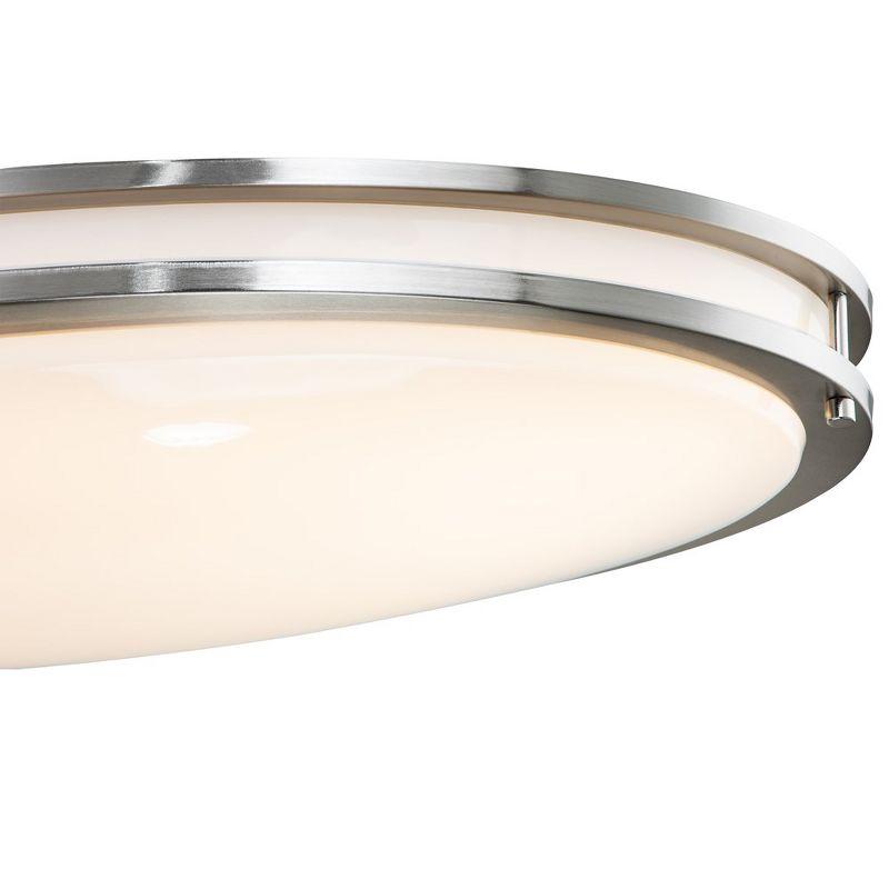 Kohlera 32.5"W Brushed Nickel Dimmable 3000K LED Oval Flush Mount