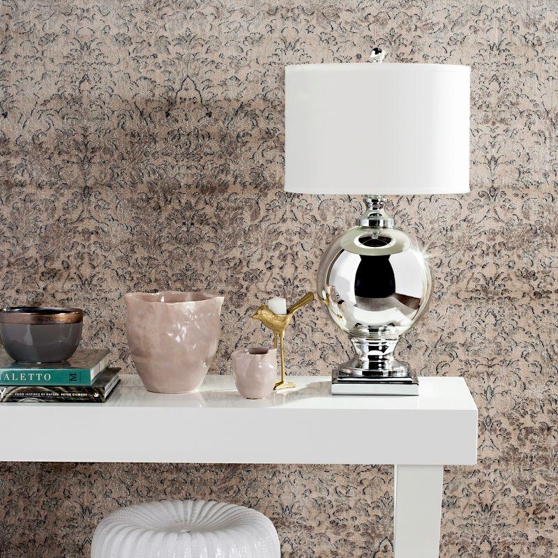 Icott Mercury Glass Lamp - Silver - Safavieh